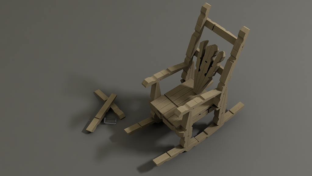 Peg rocking chair