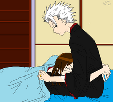 Toshiro and Lily in Bed