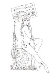 Hippie Girl Pinup