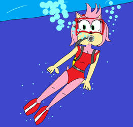 Scuba Amy Swims By
