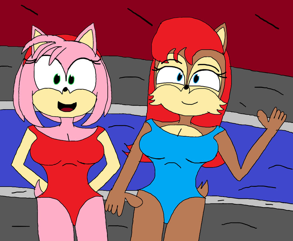 Amy Poolp Sally and Amy At The Pool (Remake) by waterfan55 on DeviantArt