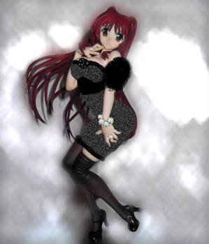 Anime figure in black dress~