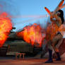 Wonder Woman: shell impact.  Camera 6