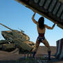 Wonder Woman lifts tank