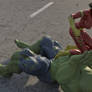 Spiderwoman vs Hulk 42: UHD Wallpaper