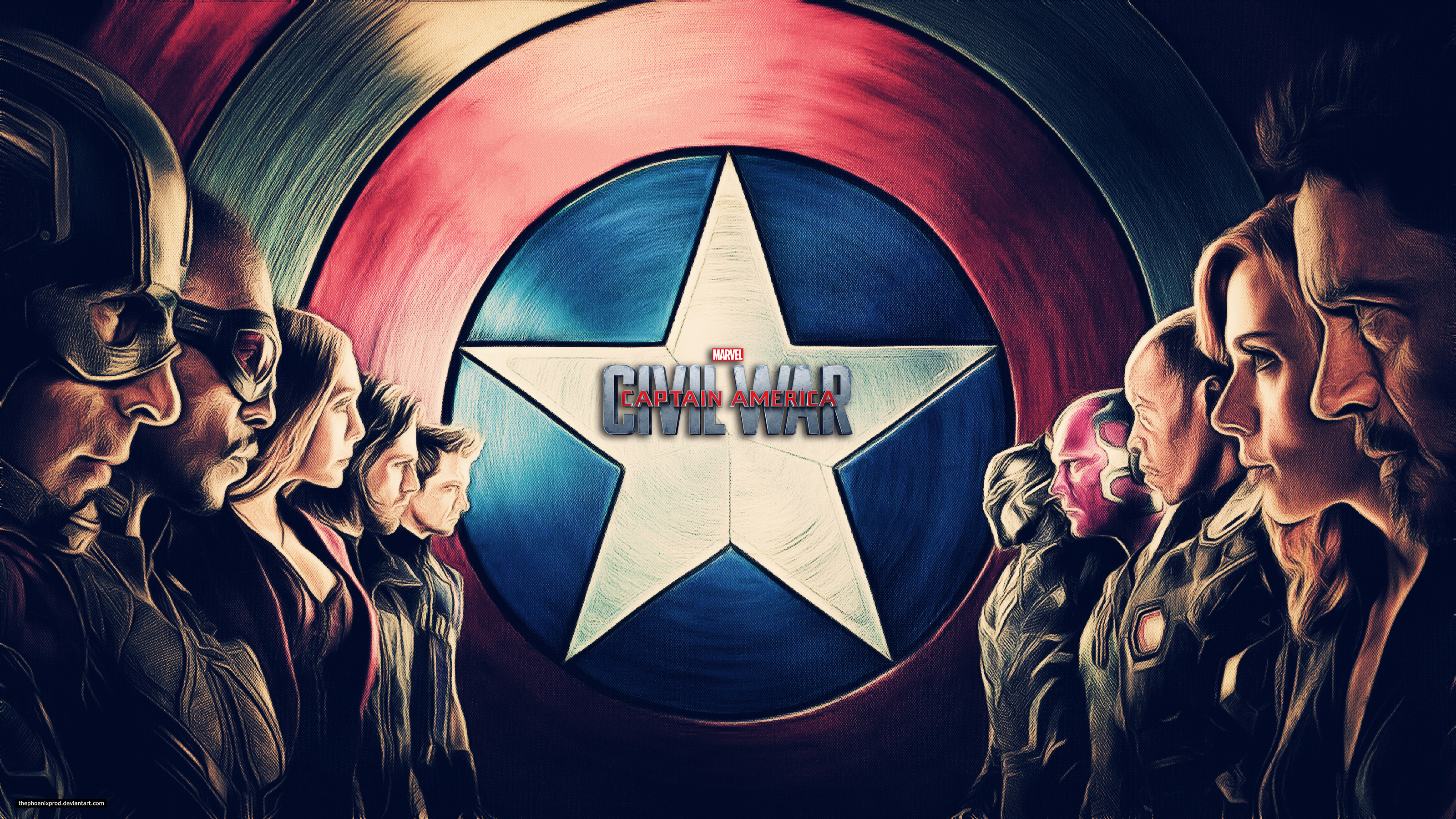 Captain America 3 - Civil War (Wallpaper 4k) by thephoenixprod on DeviantArt Captain America 3 - Civil War (Wallpaper 4k) by thephoenixprod on DeviantArt