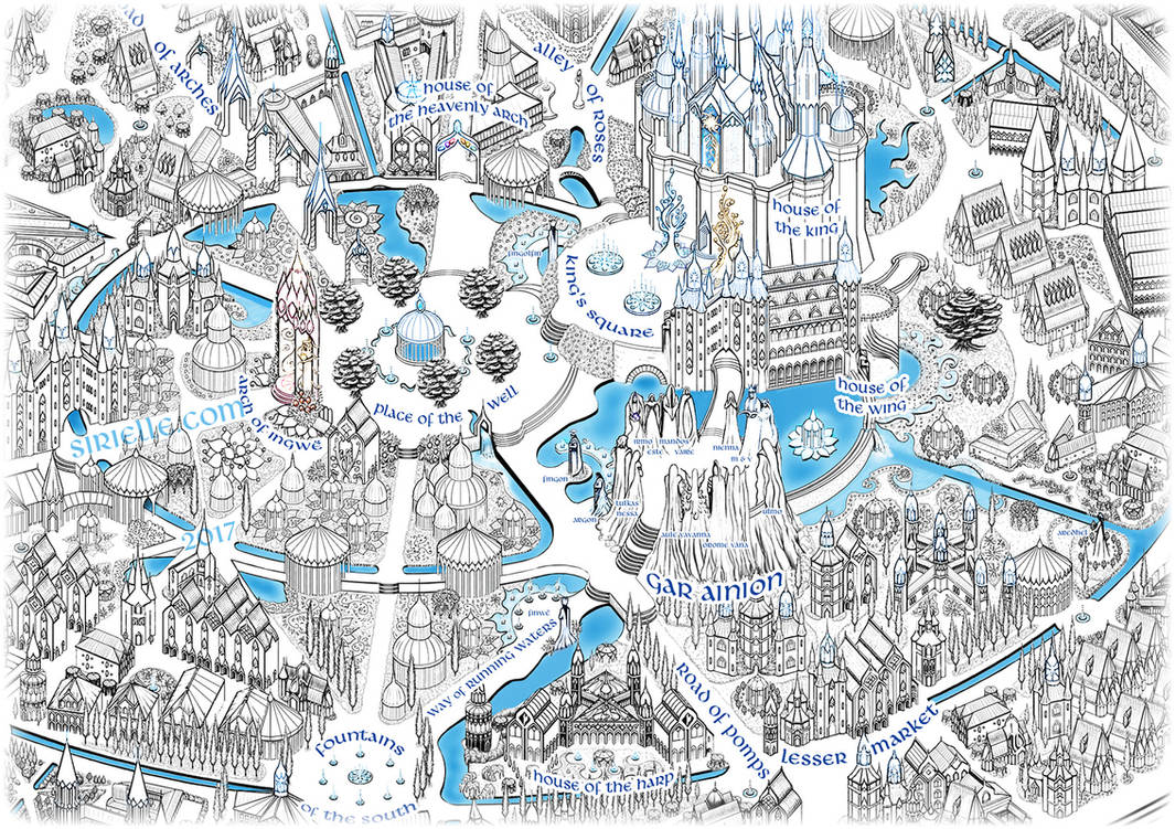 Ondolinde map close up - city center by Sirielle