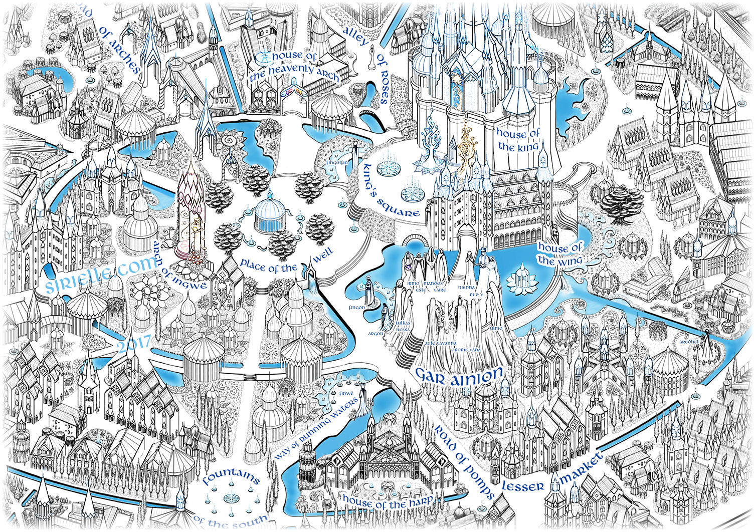 Ondolinde map close up - city center by Sirielle