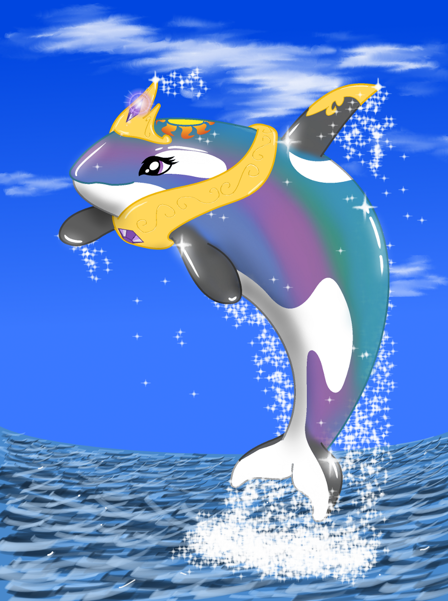 Princess Celestia as an Orca