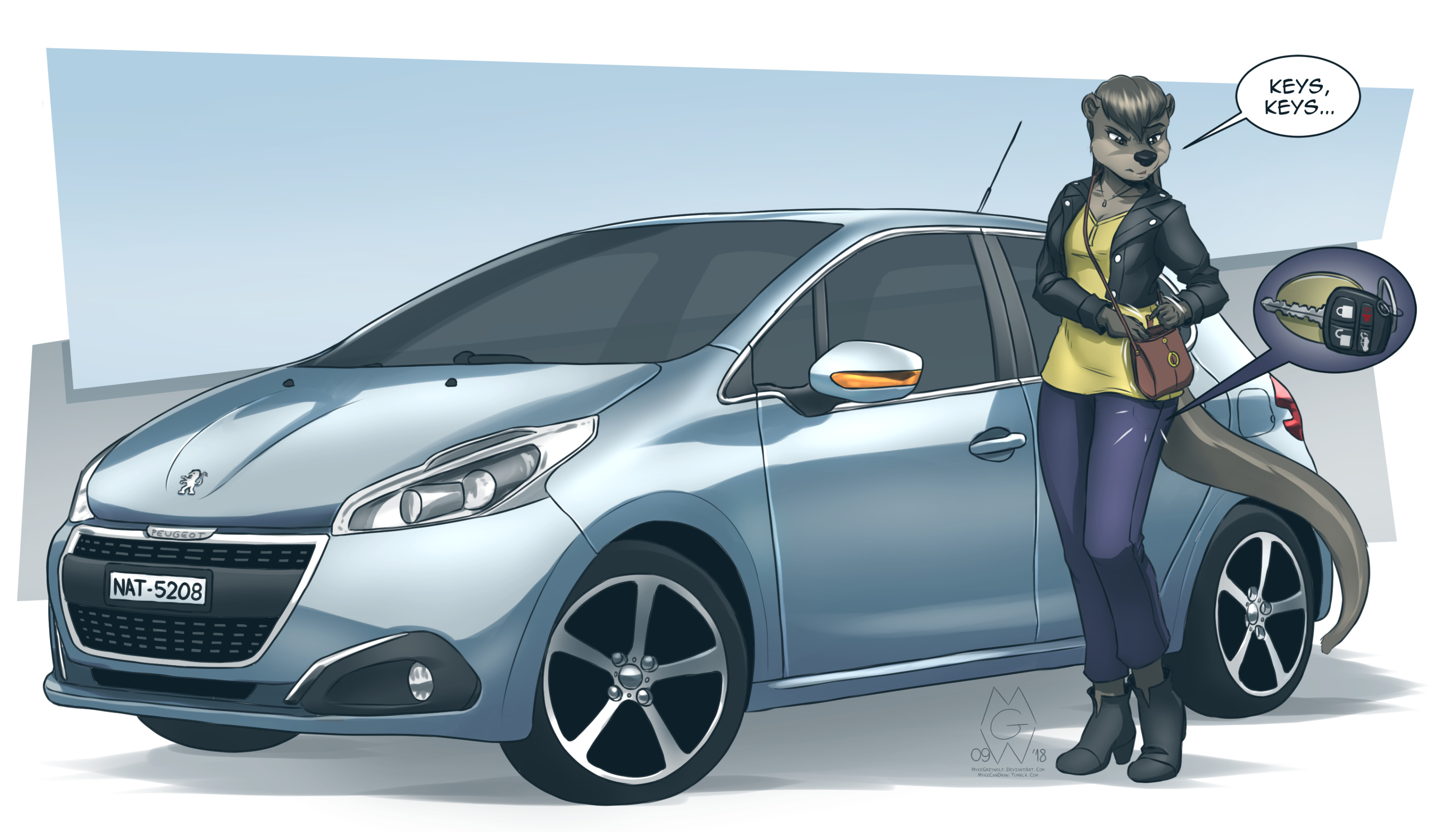 Mustelady Rides: Nat by MykeGreywolf on DeviantArt