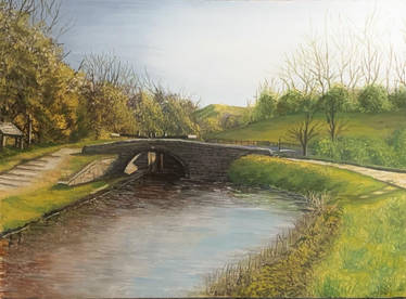 Landscape summer painting