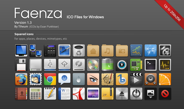 Faenza ICO files for Windows by EvanPurkhiser
