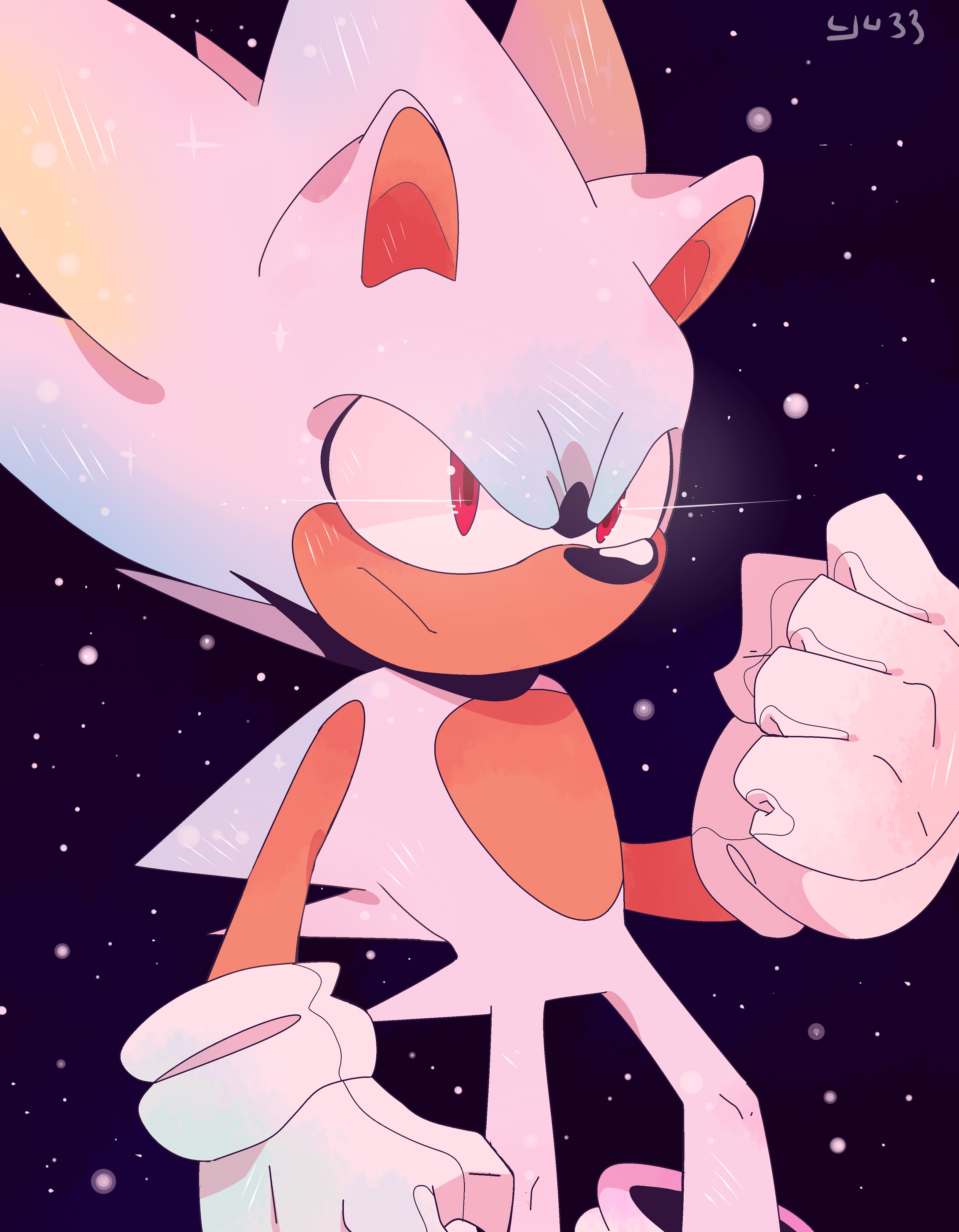 Hyper Sonic by VioletstarDoesArt on DeviantArt