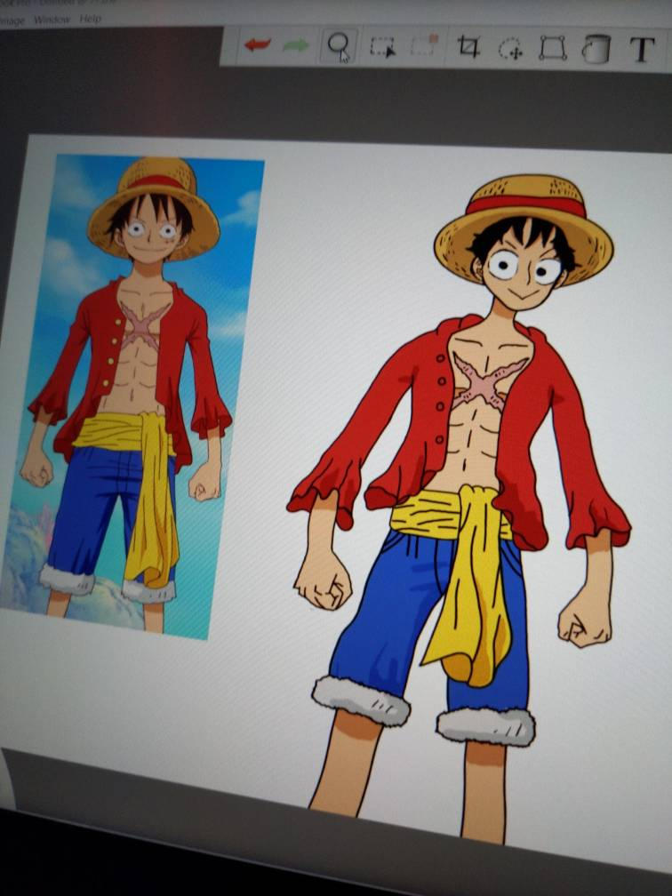 Luffy Reference Luffy doodle w/ reference! by RazzJammies on DeviantArt