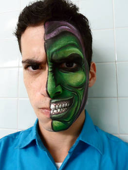 Green Goblen face painting