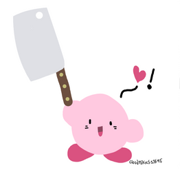 Kirby With A Butcher Knife