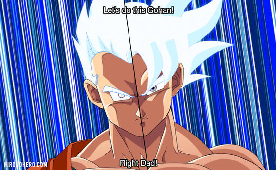 Ultra Instinct Goku and Super Sayian White Gohan