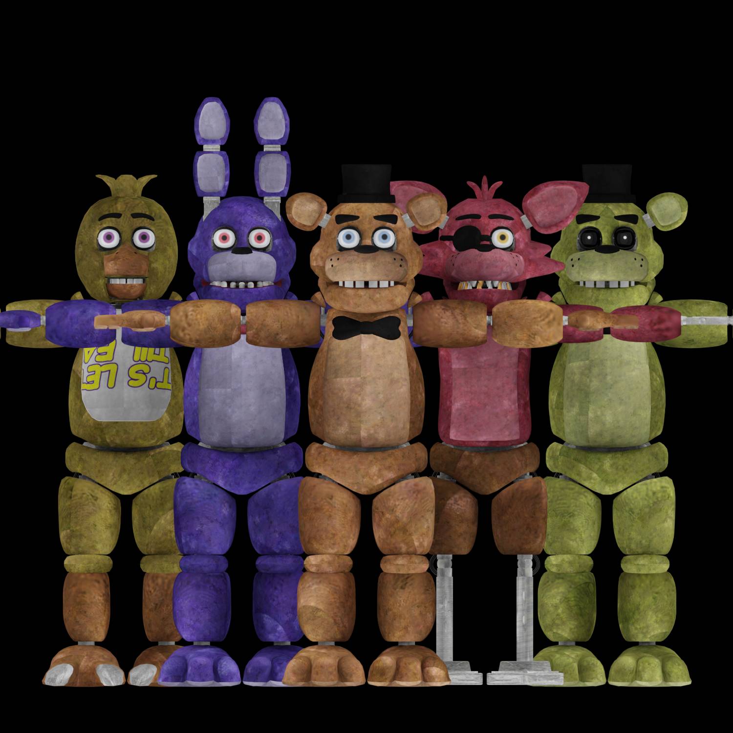 New FNaF 1 Models by Miles9659 on DeviantArt