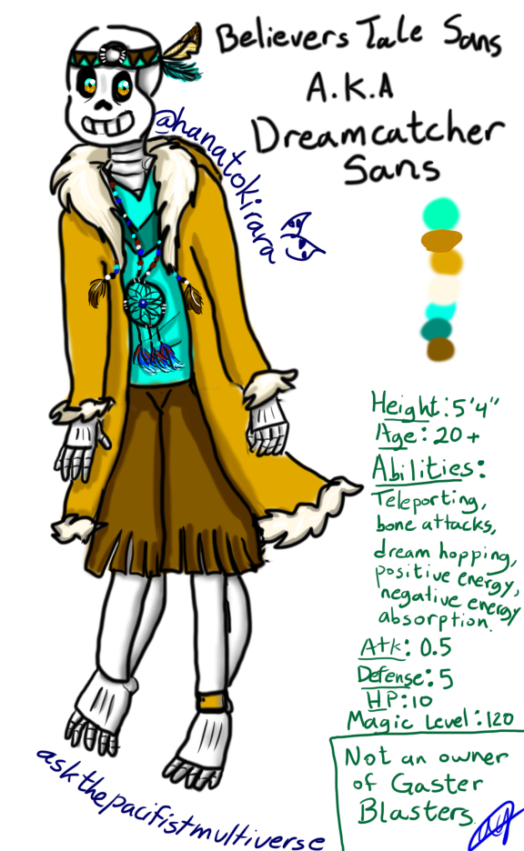 BelieversTale Sans aka Dream Catcher Sans UPDATED by hanatokirara on  DeviantArt