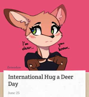 Happy International Hug a Deer Day