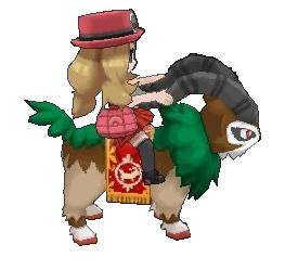 pokemon x and y female trainer riding on gogoat