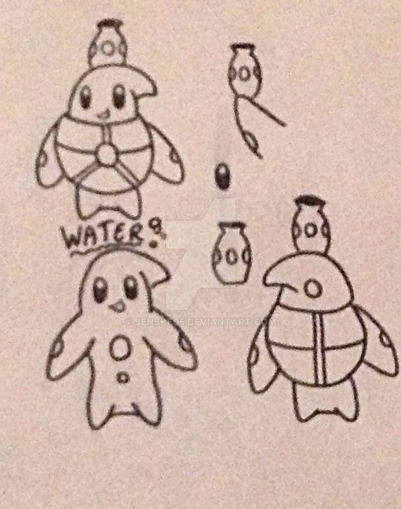 Pokemon plus and minus water starter concept by Jenske05 on DeviantArt
