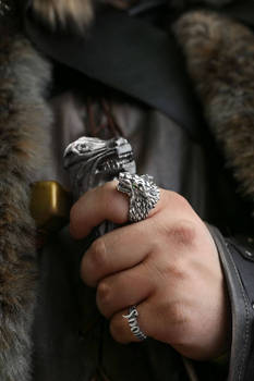 House Of Strark Direwolf Ring 