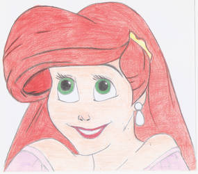 Ariel is smiling