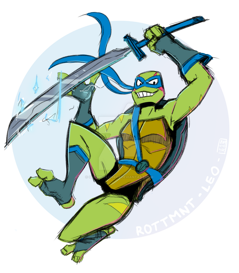 Leonardo Rottmnt Muscle RotTMNT - First Leo! by queenofliz4rds on DeviantArt