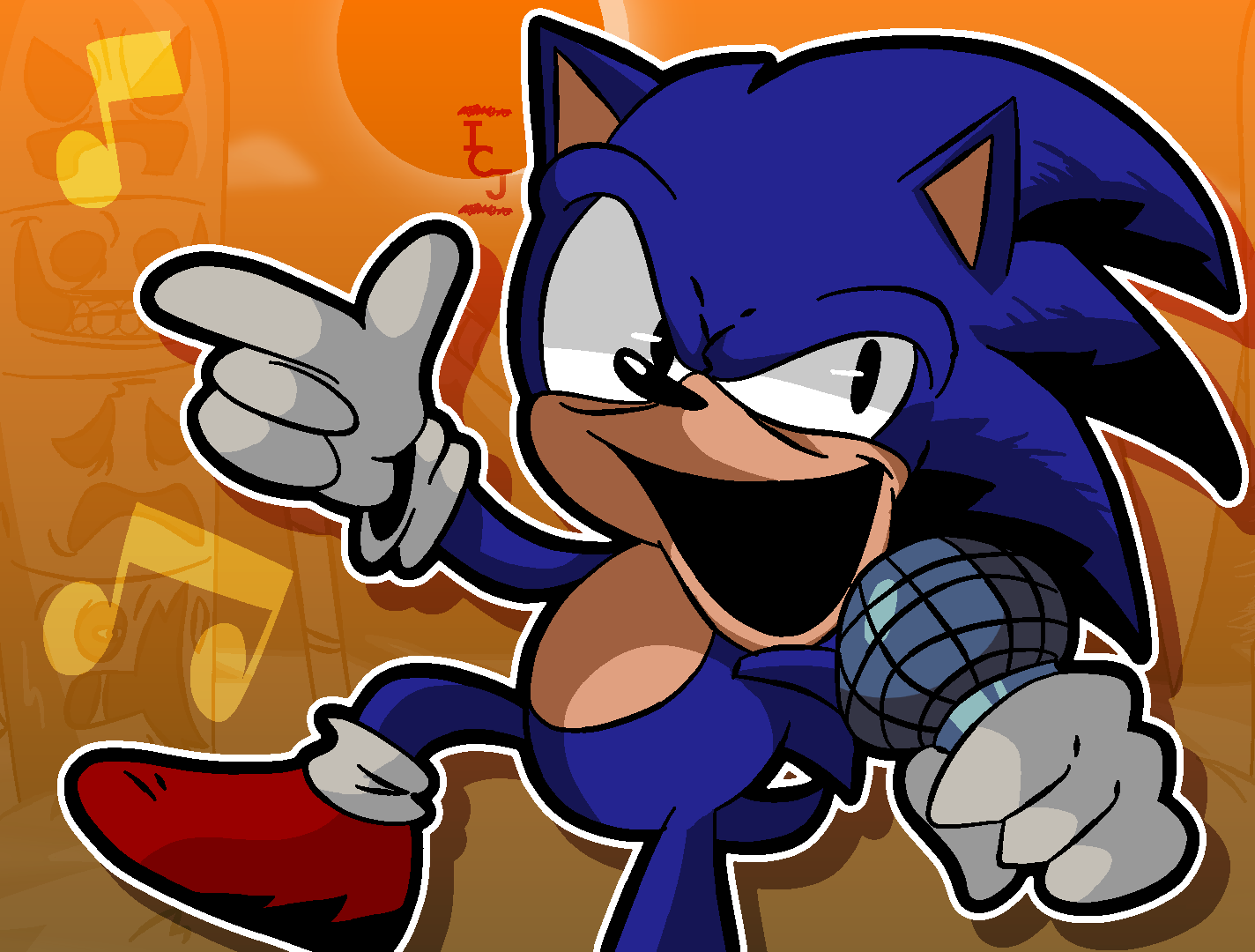 FNF Faker Sonic (EXE) (My design) by AuroraRose45 on DeviantArt