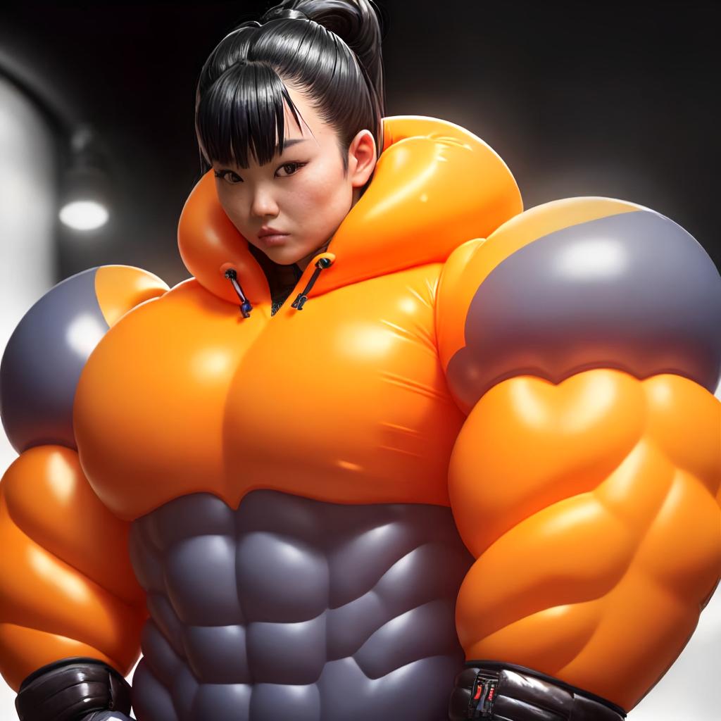 Anonymous Inflatable Inflatable musclesuit #4 (female) by IamTurokFromKonTum on DeviantArt