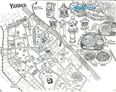 [Japan 2017] A map of Yanaka (Tokyo)