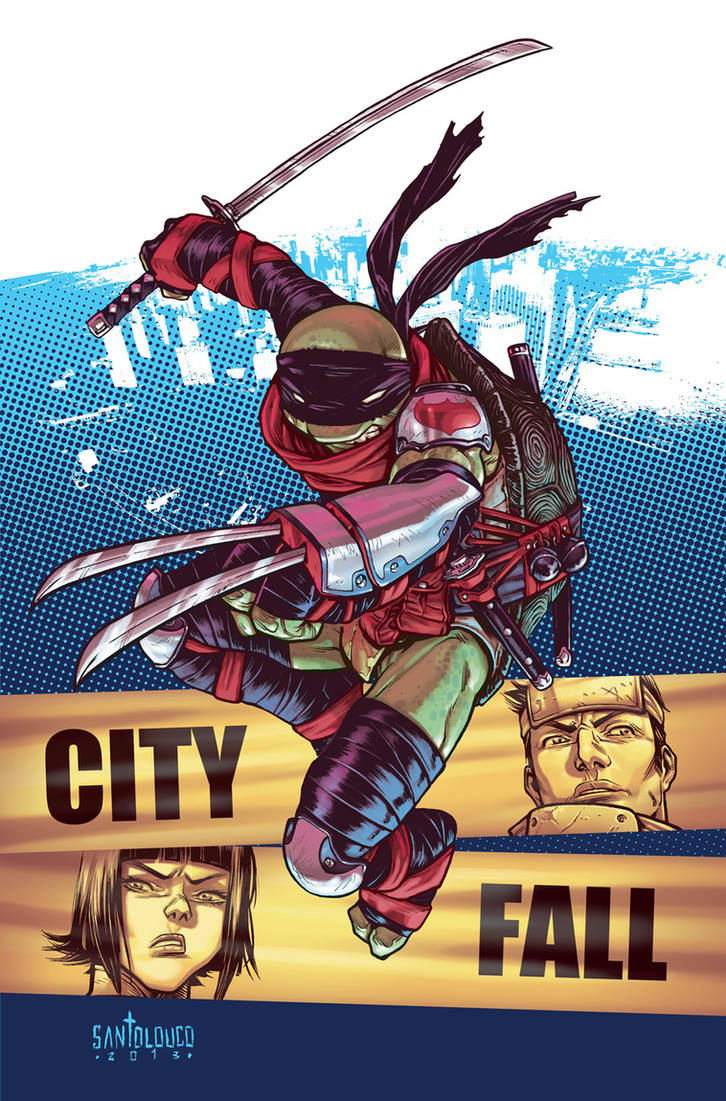TMNT#25: City Fall_cover by Santolouco