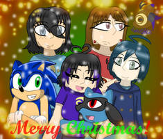 Christmas Picture with Sonic, Shuichi, and Riolu