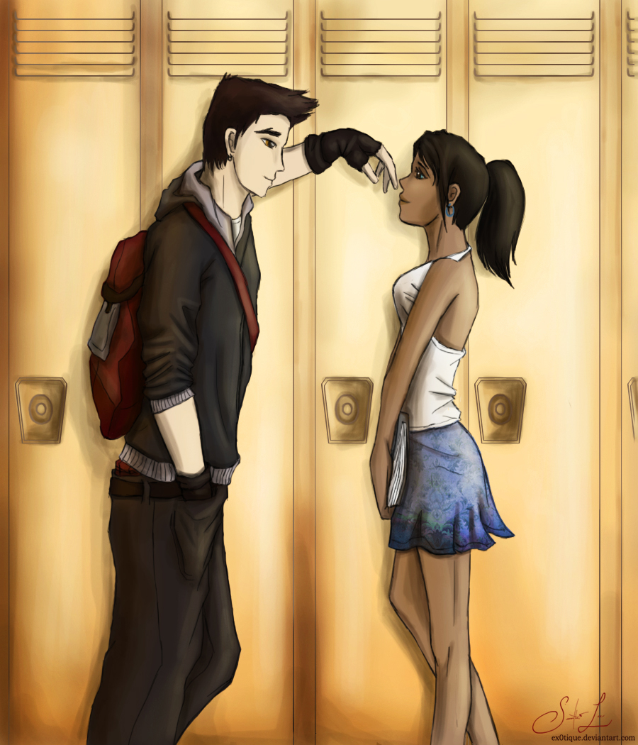 Mako and Korra, highschool!