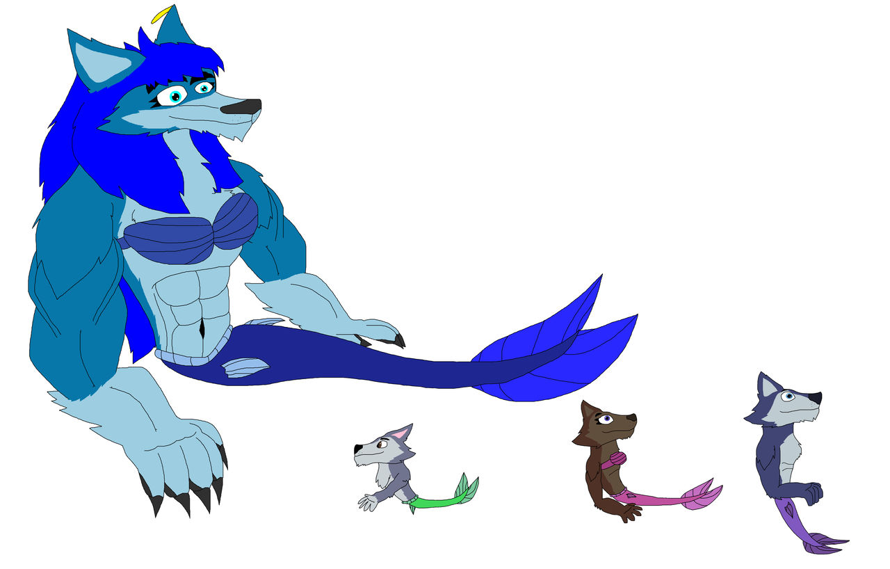 Merwolf Merwolf Pup Sitting by Perithefox10 on DeviantArt