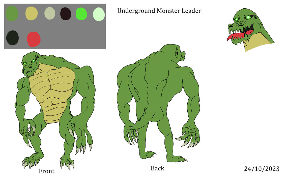 Underground Monster Leader Model Sheet by Perithefox10 on DeviantArt