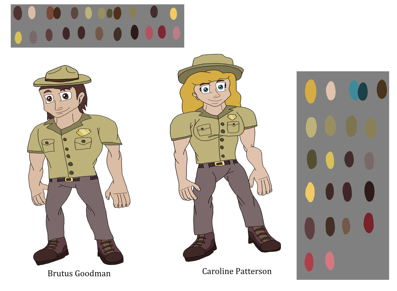 Park Rangers Model Sheet by Perithefox10 on DeviantArt