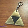 Brass Triforce Charm Clip