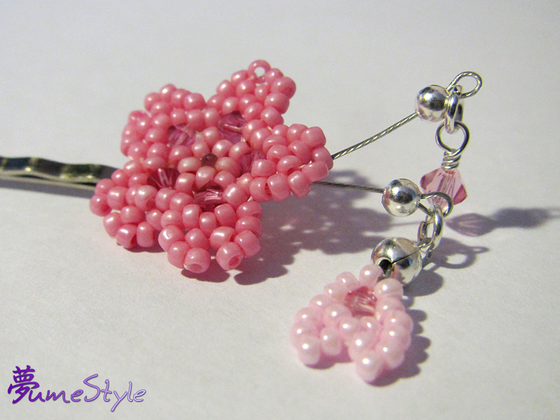 Beaded Sakura Bobby Pin