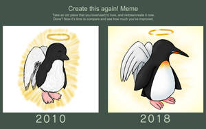Create This Again Meme - Angelic Penguin