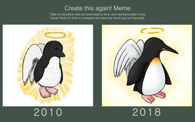 Create This Again Meme - Angelic Penguin