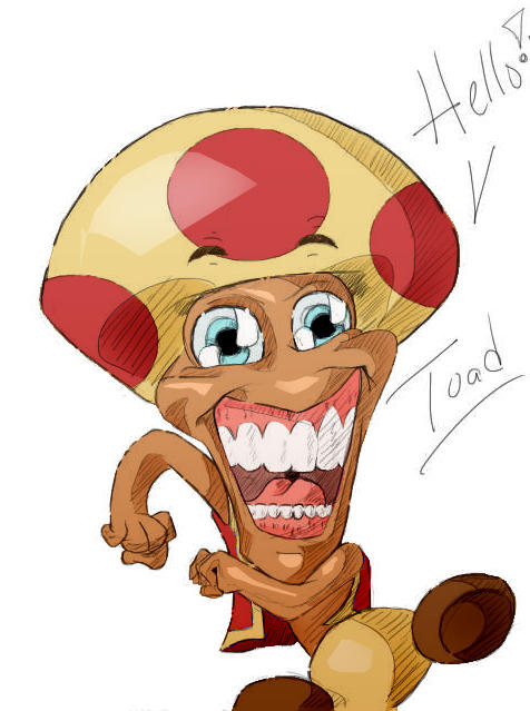 Super Mario: Toad (Sketch by RonnieArtGurl) by JCC113 on DeviantArt