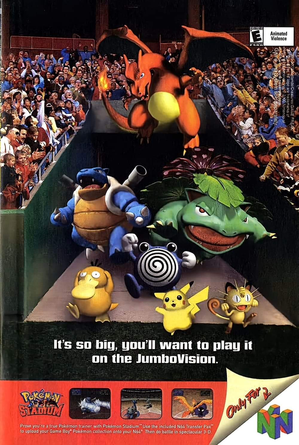 Pokemon Advert Pokemon Stadium N64 Poster 2000 Promotion AD by TheMadMaxRocketkido on ...