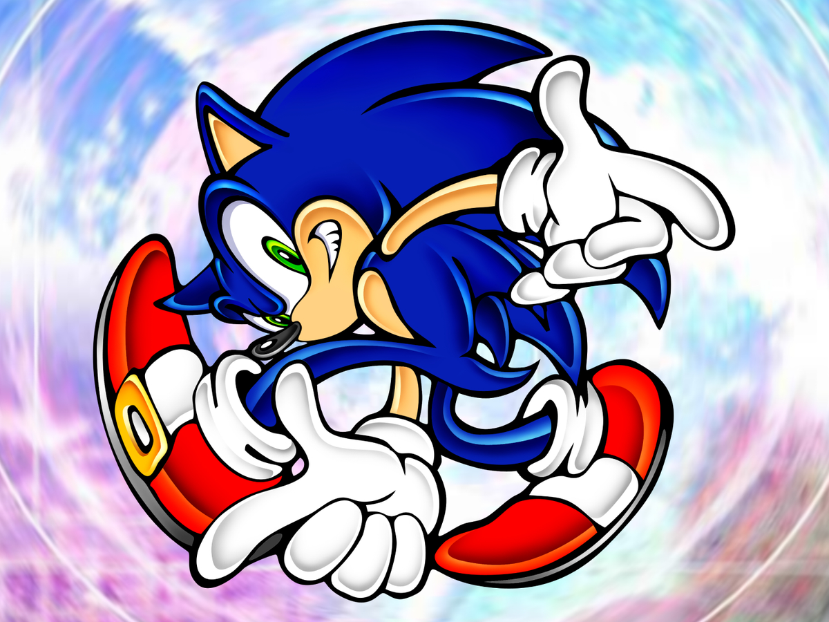 Sonic Adventure - CG Artwork - Sonic by PaperBandicoot on DeviantArt