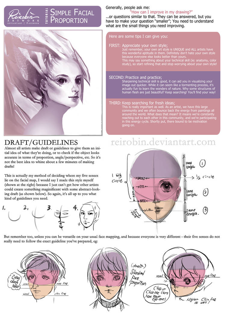 Tutorial: Face and Hair (Page 1) by ReiRobin on DeviantArt
