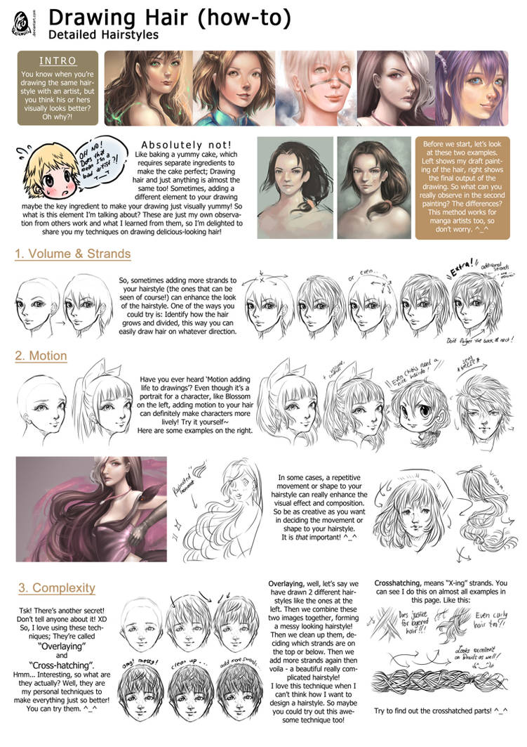 Tutorial More Detailed Hair (Page 8) by ReiRobin on DeviantArt