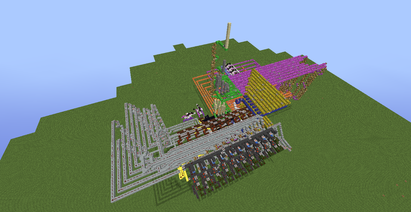 Tic Tac Toe Redstone Build - Overhead View 2