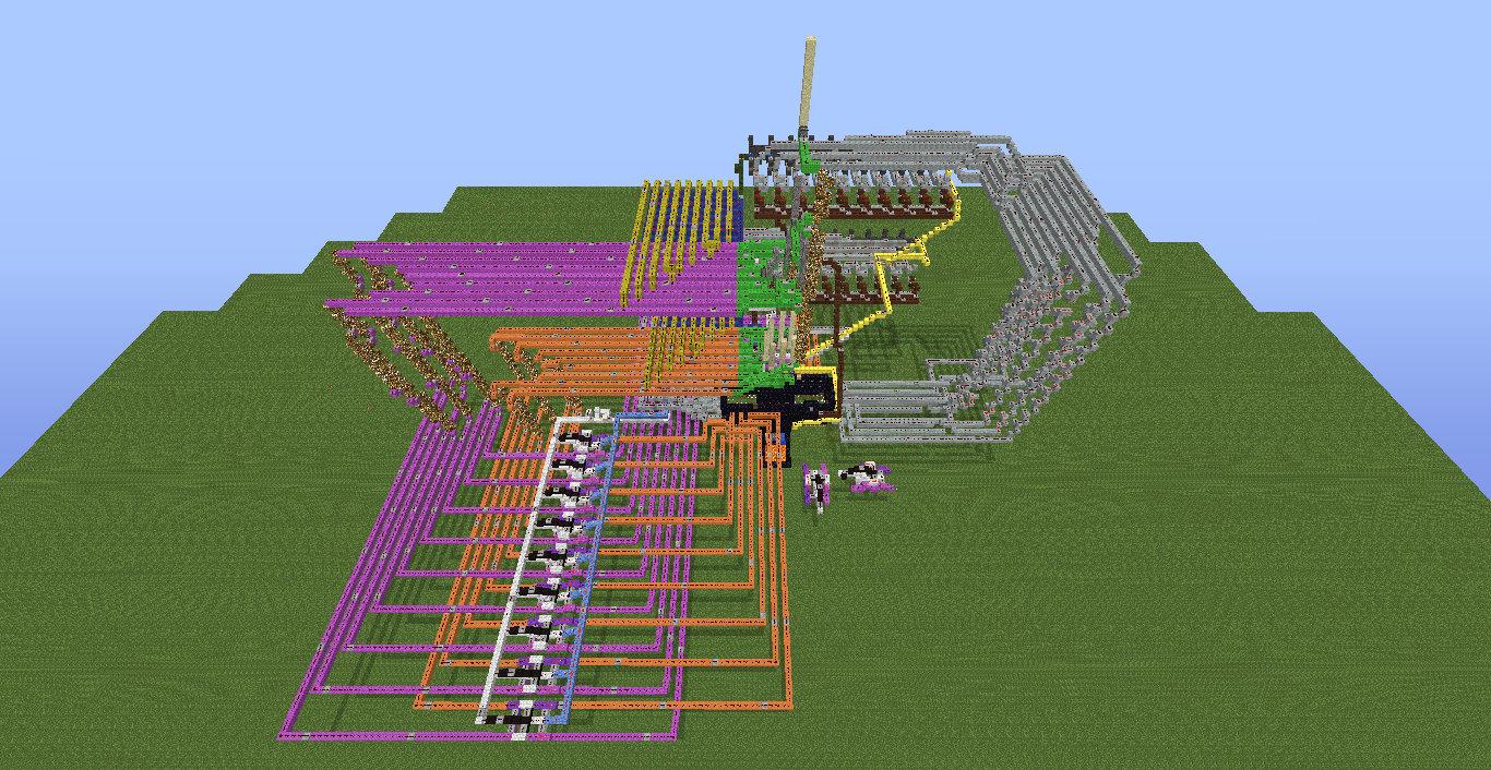 Tic Tac Toe Redstone Build - Overhead View 3