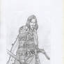 Post apocalyptic warrior sketch